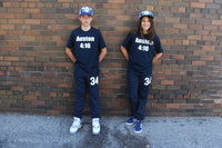 34 Youth Sweatpant (navy and white)